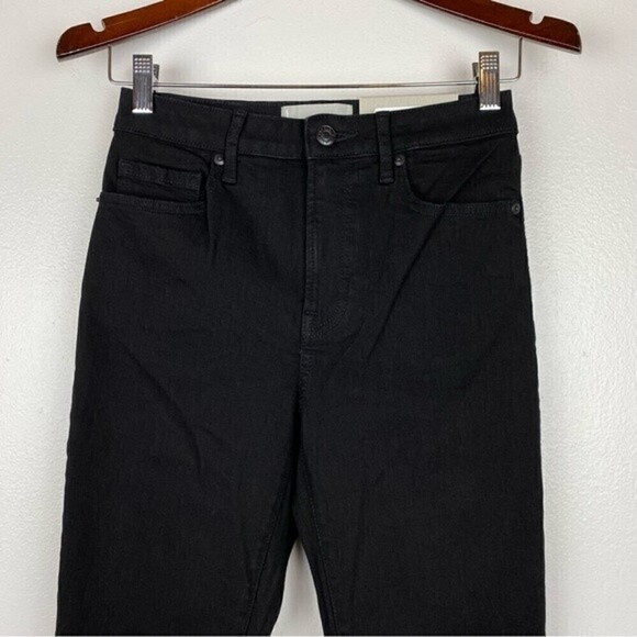 Everlane Curvy Authentic Stretch High Rise Skinny Jeans Black Size 25 NWT - Picture 4 of 11